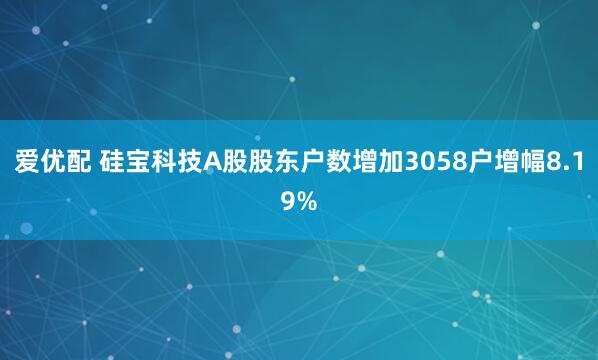 爱优配 硅宝科技A股股东户数增加3058户增幅8.19%