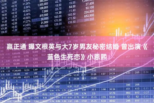 赢正通 曝文根英与大7岁男友秘密结婚 曾出演《蓝色生死恋》小恩熙